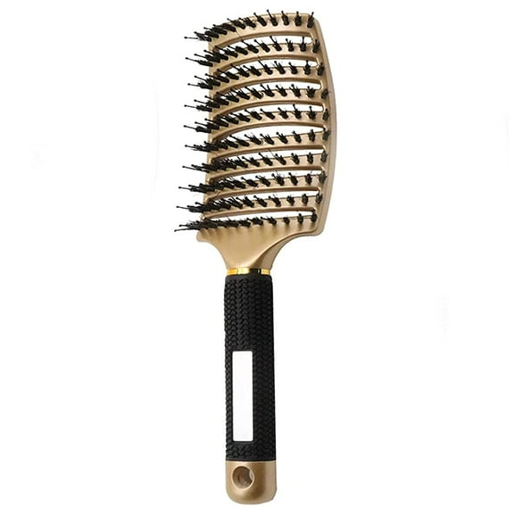 Hairstreaq Detangling Brush, Wet Dry Detangler Hair Brushes, Vented Detangling Brush, Fast Drying Styling Massage Hairbrush for Women & Kids Long, Thick, Thin, Curly & Tangled Hair (Gold)