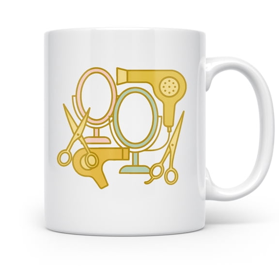 Hairstylist Tools Design - Hairdresser - 11 oz Ceramic Coffee Mug