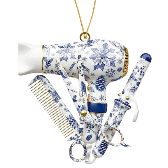 Hairstylist Christmas Ornament – Personalized Hairdresser Gift, Acrylic Salon Ornament, Unique Holiday Decoration for Barber, Stylist, or Salon Owner