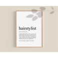 thumbnail image 1 of Hairstylist Definition Poster, Hairstylist Gift, Hair Stylist Gifts For Hairstylists, Hair Salon Decor Salon Wall Art Hairdresser Home Decor, 24x36 UNFRAMED, 1 of 3