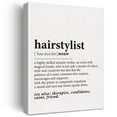 thumbnail image 1 of Hairstylist Definition Print Canvas Wall Art Hair Salon Decor Hairstylist Painting Canvas Poster Framed Ready To Hang Dictionary Artwork Hair Stylist Gift, 1 of 4
