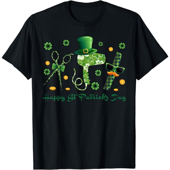 Hairstylist Happy St Patrick's Day Hairdresser Tools Gift T-Shirt