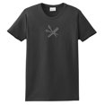 thumbnail image 1 of Hairstylist Short Sleeve T-shirt Rhinestones Comb & Scissors-Charcoal-XXXL, 1 of 4