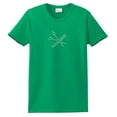 thumbnail image 1 of Hairstylist Short Sleeve T-shirt Rhinestones Comb & Scissors-Kelly-Small, 1 of 4