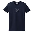 thumbnail image 1 of Hairstylist Short Sleeve T-shirt Rhinestones Comb & Scissors-Navy-XXXL, 1 of 4
