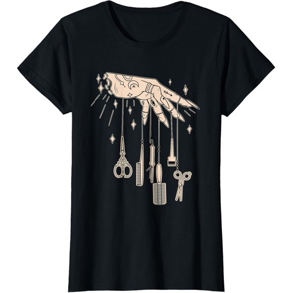 Hairstylist Tattooed Hairdresser Work Hair Salon T-Shirt