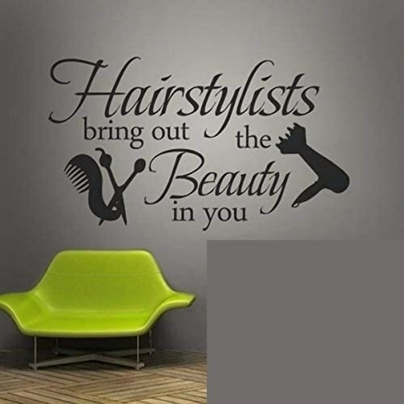 Hairstylists Bring Out The Beauty in You Graphic Beauty Salon Shop Decor Wall Decal