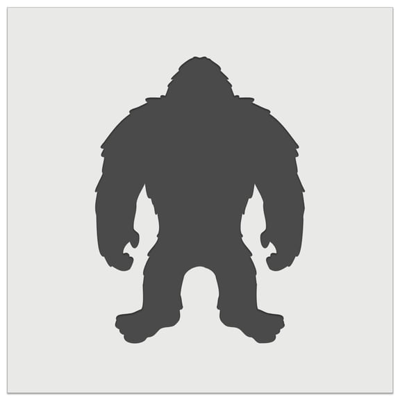 Hairy Bigfoot Sasquatch Standing Silhouette DIY Cookie Wall Craft Stencil - 5.5 Inch