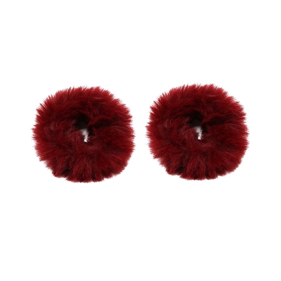 Hairy Curly Hair Band, Plush Colorful Candy Hair Elastic, Bun and Ponytail Holder, Soft Leather Hair Band for Women Girls, Cute Hair Accessories for Party, Christmas, Birthday Gift