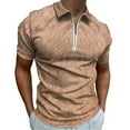 thumbnail image 1 of Hairy Legs Men Zipper T-shirt Summer Casual Short Sleeve T-shirt Top, 1 of 7