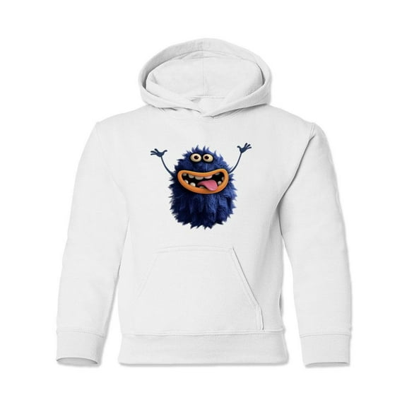 Hairy Monster Smiling Hoodie Juniors -Image by Shutterstock,  x-Large