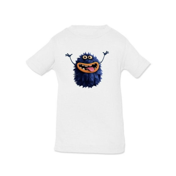 Hairy Monster Smiling T-Shirt Infant -Image by Shutterstock,  24 Months