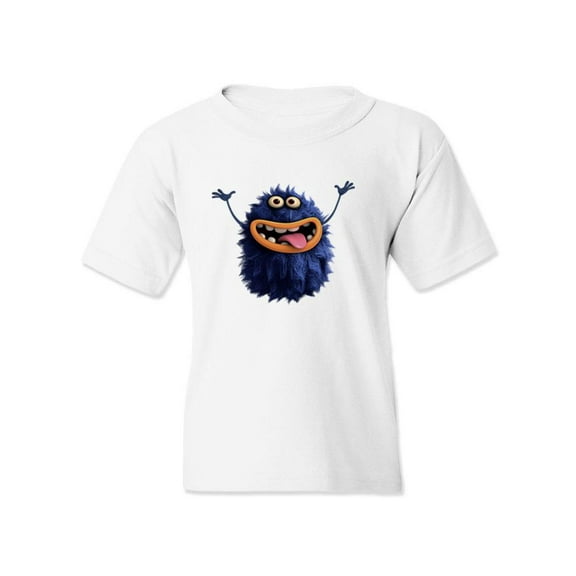 Hairy Monster Smiling T-Shirt Juniors -Image by Shutterstock, x-Large