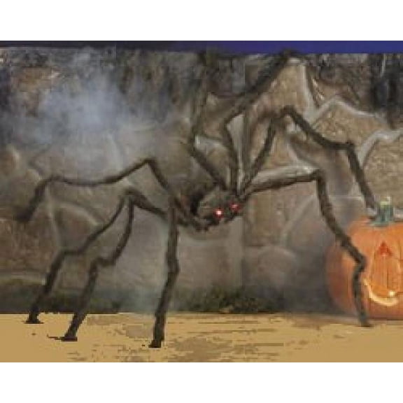 Hairy Spider W/ Led Eyes - Home Decor - 1 Piece