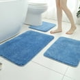 thumbnail image 1 of Haitang Grocery U-shaped+rectangular Floor Mat 2/3 Piece Set, Absorbent, Non Slip, Soft and Durable, Suitable for Multiple Scenarios, Including Bathroom Toilet Area and Shower Area, 1 of 8