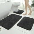 thumbnail image 1 of Haitang Grocery U-shaped+rectangular Floor Mat 2/3 Piece Set, Absorbent, Non Slip, Soft and Durable, Suitable for Multiple Scenarios, Including Bathroom Toilet Area and Shower Area, 1 of 8