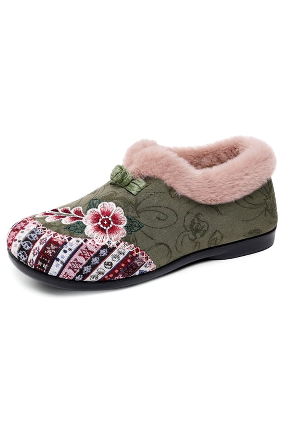 Winter Warm Cotton Shoes Are Durable, Thick Soled, Easy To Put on And Take Off, Foot Care, Suitable for Home and Outdoor Use