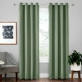 thumbnail image 1 of Haite Bedroom Blackout Window Curtain Grommet Room Darkening Curtain Thermal Insulated Window Treatments Plain Solid Color Window Drapes Grass Green W:42"xL:84", 1 of 3