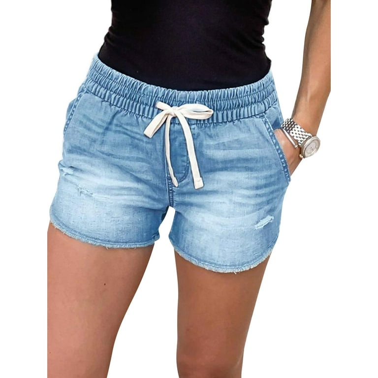 Walmart womens on sale blue jean shorts