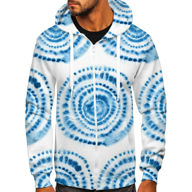 Patchwork tie dye hooded outlet sweatshirt