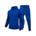 thumbnail image 1 of Haite Men Tracksuit Set Solid Color 2 Piece Jogging Suits Hooded Sweatsuit Mens Hoodies And Sweatpants Long Sleeve Jogger Sets Blue 2XL, 1 of 2