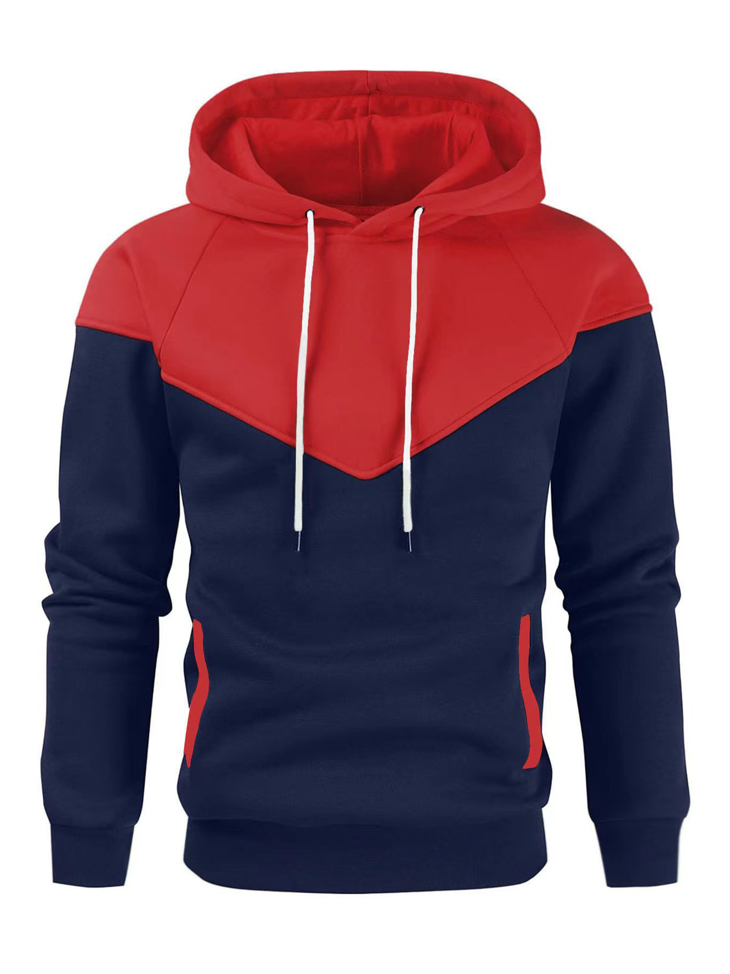 Haite Mens Sweatshirt Hooded Neck Pullover Long Sleeve Hoodie Men's