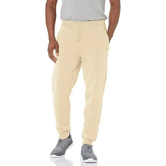 Haite Teen Boys Mid Waist Drawstring Sports Trousers Solid Color Jogger Pants Daily Workout Sweatpants With Pockets Khaki S