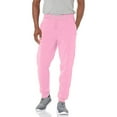 thumbnail image 1 of Haite Teen Boys Mid Waist Drawstring Sports Trousers Solid Color Jogger Pants Daily Workout Sweatpants With Pockets Pink 2XL, 1 of 3