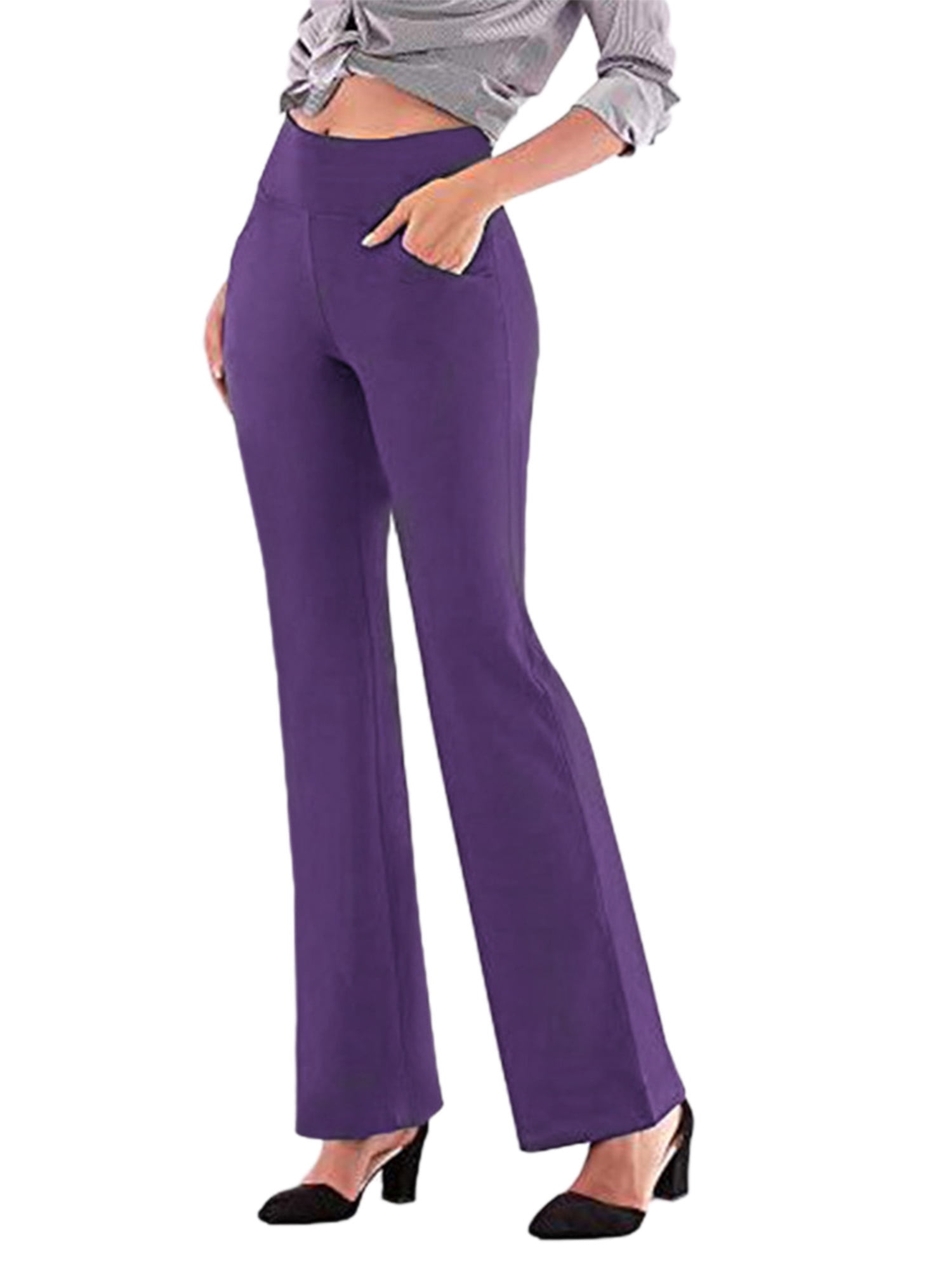 Solid Color Straight Leg Pants Business Casual Pants Women's - Temu