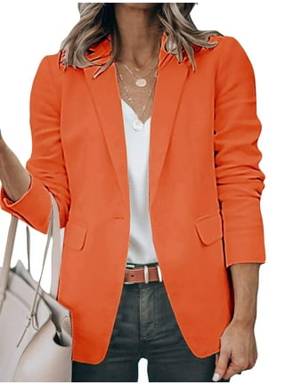 Orange suit jacket womens deals