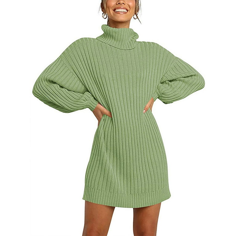 Winter high neck dresses outlet