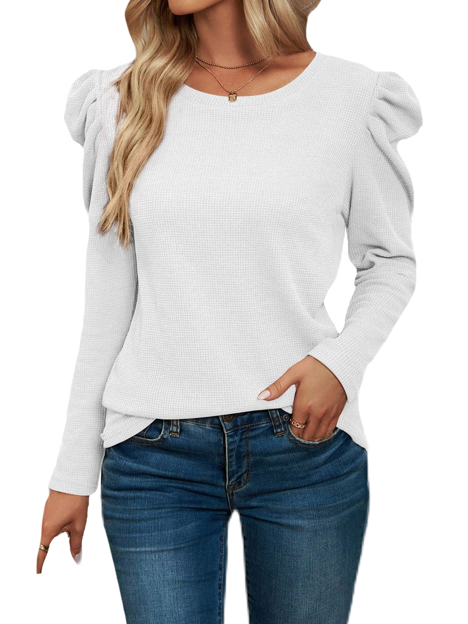 waffle tee women