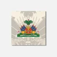 thumbnail image 1 of Haiti Coat Of Arms 4'' X 4'' Square Wooden Coaster, 1 of 3