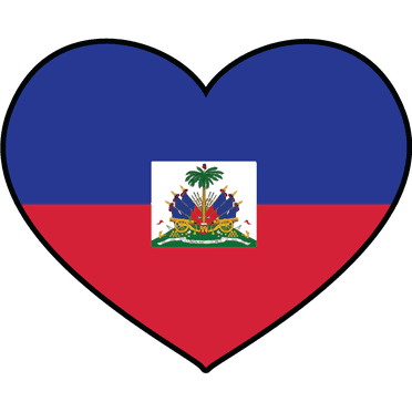 4 Inch Haitian Flag Sticker Decal - Self-Adhesive Vinyl - Haiti HTI HT
