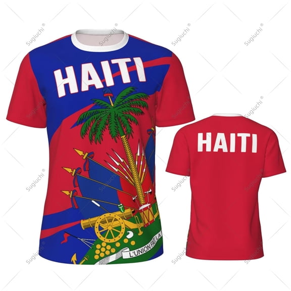 Haiti Flag Men Sports T-shirt Women Tees jersey for Soccer Football Running Bike Tennis Fitness Fans