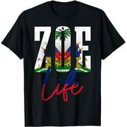 Haiti Flag Zoe Haitian Life Pride Vintage Haiti T-Shirt