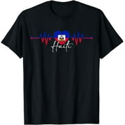 Haiti Heritage Roots Proud Heartbeat Haitian Flag Pride T-Shirt