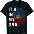 thumbnail image 1 of Haiti It's In My DNA Fingerprint Haitian Flag Day Pride T-Shirt, 1 of 3