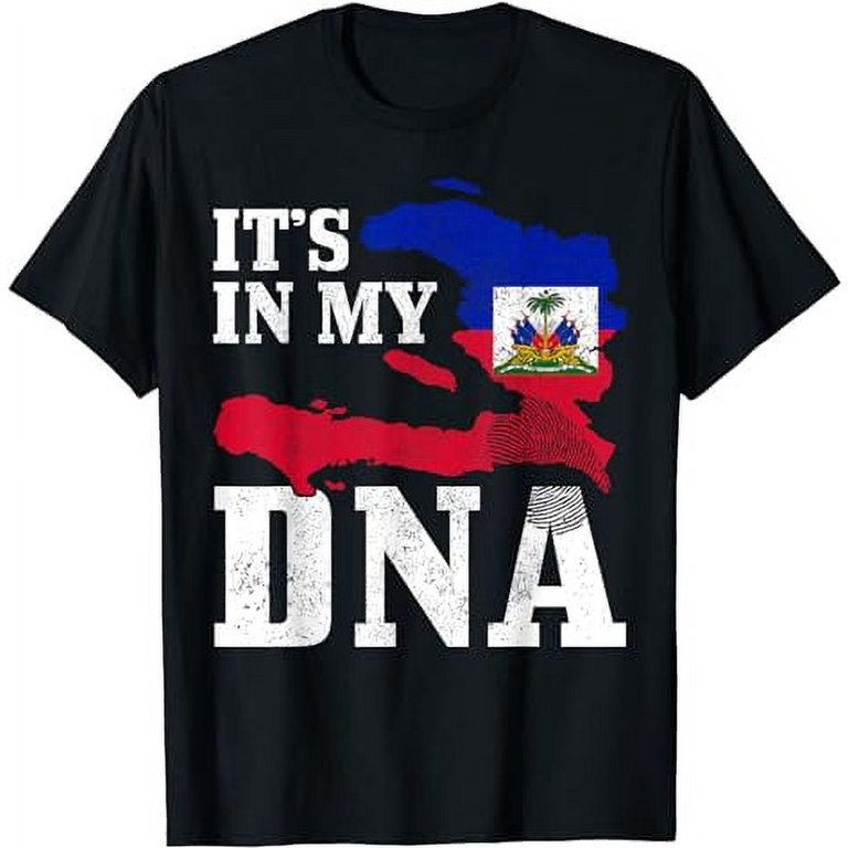 Haitian Shirt Haiti Is In My Dna Thumb Print Flag Emblem Haitian Shirt Haiti Is In My Dna Thumb Print Flag Emblem