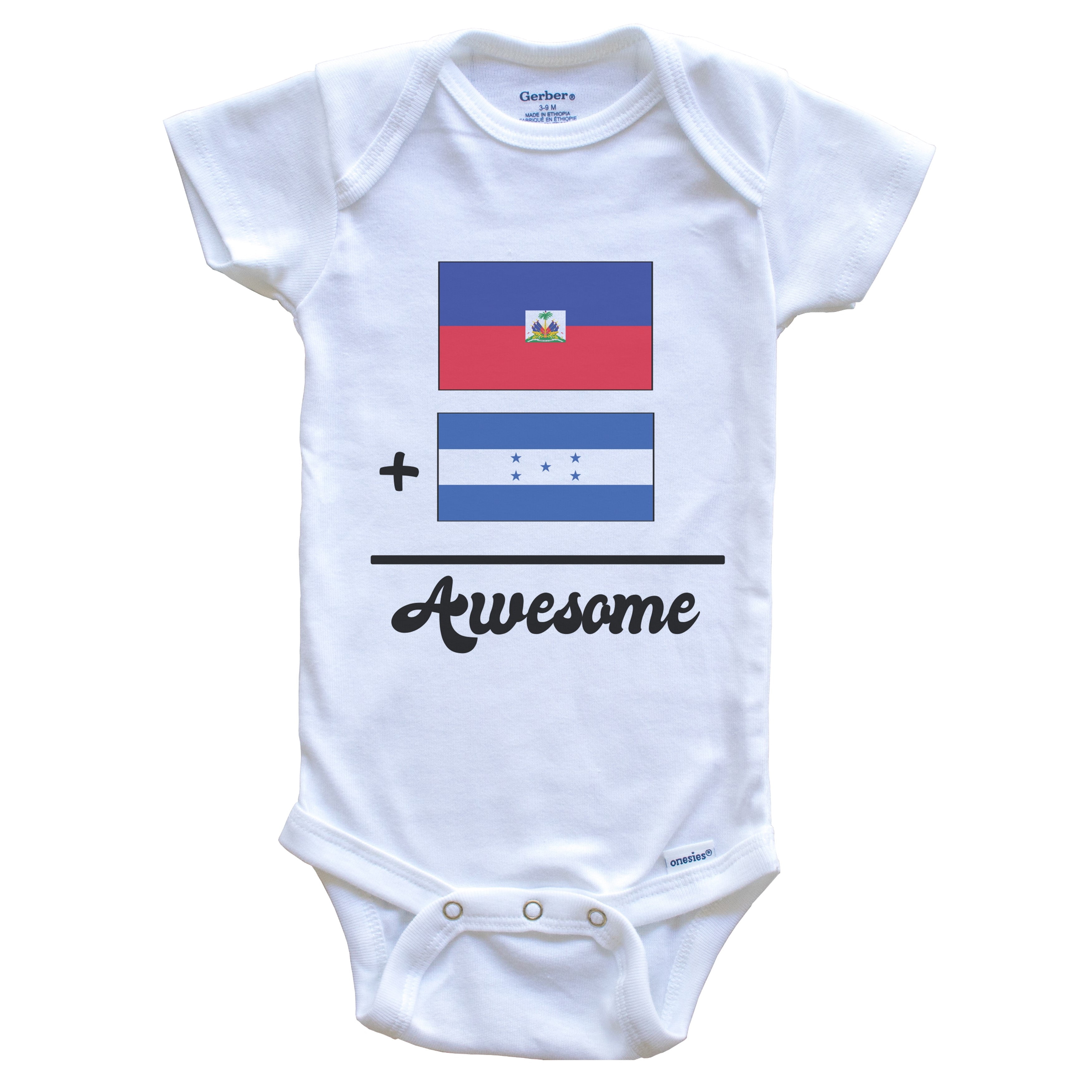 50% American 50% Ghanaian 100% Cute Baby Bodysuit - USA & Ghana Flags Onesie, Gerber Brand