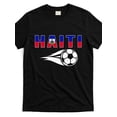 thumbnail image 1 of Haiti Soccer National Flag Pride Men's Women's Unisex Graphic T-Shirt Retro Athletic Football Fan Apparel Black, 1 of 6