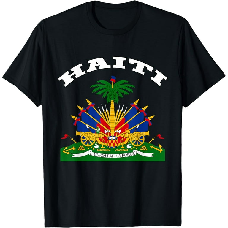 Haiti T-Shirt Coat Of Arms Tee Flag Souvenir Port-Au-Prince Haiti T-Shirt Coat Of Arms Tee Flag Souvenir Port-Au-Prince