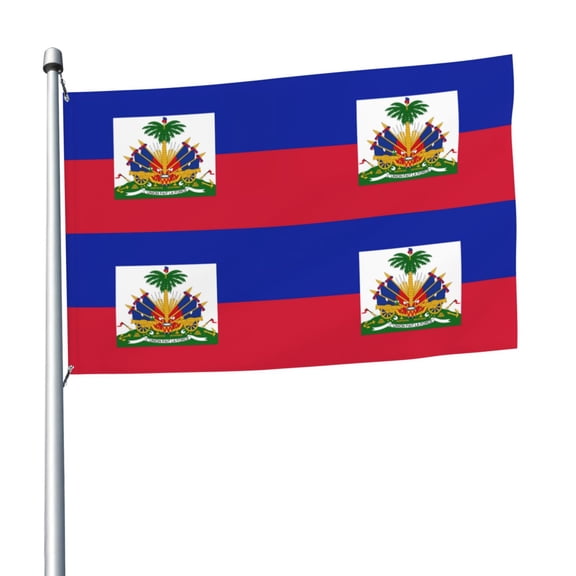 Haitian Flag Flag 5x8 Ft Print Vivid Color Light-Weighted Flags With Grommets