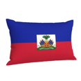 thumbnail image 1 of Haitian Flag Pattern Throw Pillow Cushion Cover Decorative Rectangle Pillow Case 14"x20", 1 of 7