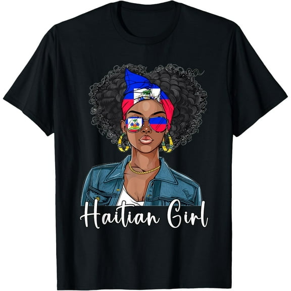 Haitian Flag Souvenirs Woman Uniform Dress Girl Haiti T-Shirt