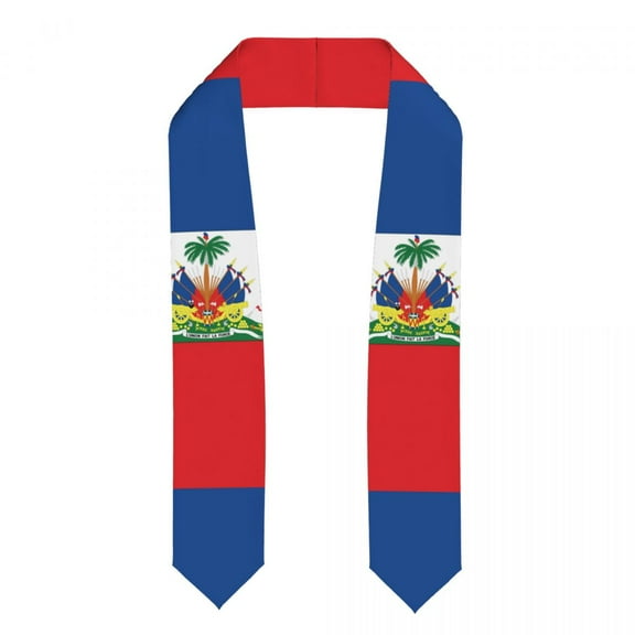 Haitian Flag Unisex Adult Graduation Stole Shawl for Academic Commencements Celebration Uniform