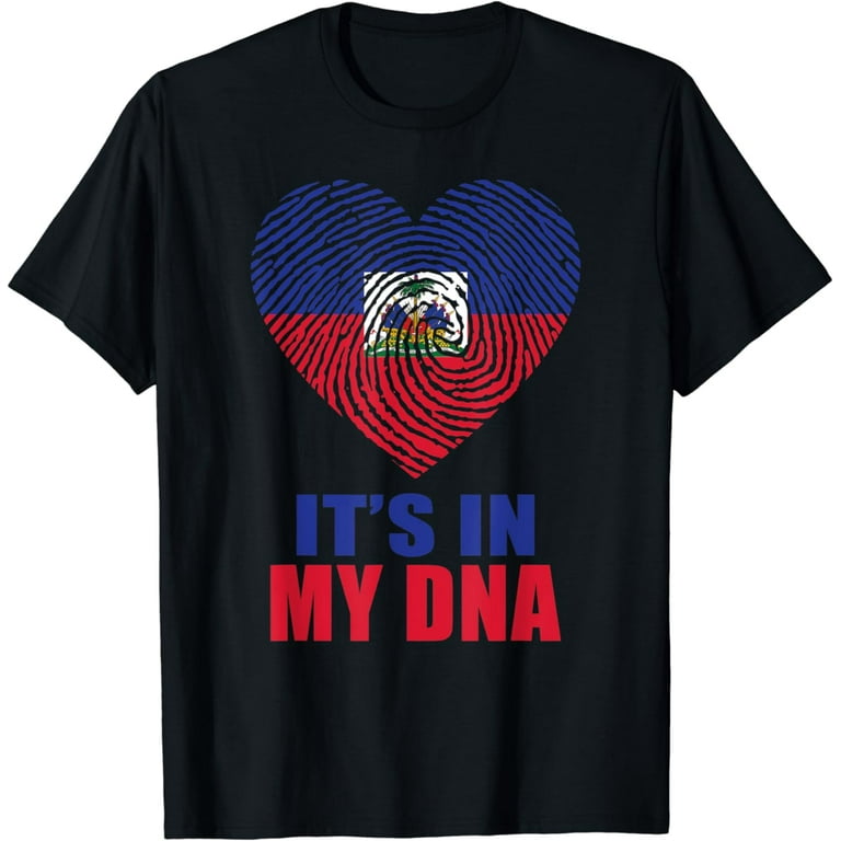 Haitian Shirt Haiti Is In My Dna Thumb Print Flag Emblem Haitian Shirt Haiti Is In My Dna Thumb Print Flag Emblem