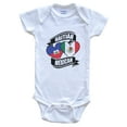 thumbnail image 1 of Haitian Mexican Hearts Haiti Mexico Flags Baby Bodysuit, 0-3 Months White, 1 of 4