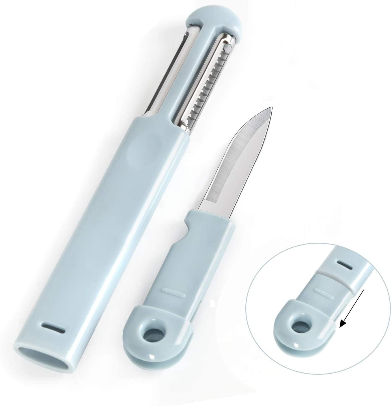 Haitral 3-in-1 Swivel Peeler Stainless Steel Kitchen Gadget for Vegetable Potato Carrot Fruit