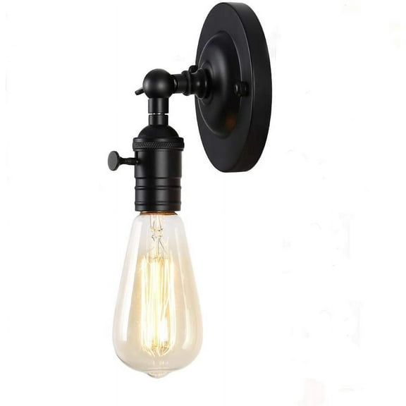 Haitral Swing Arm Wall Sconce Rustic Adjustable Angle without Bulbs